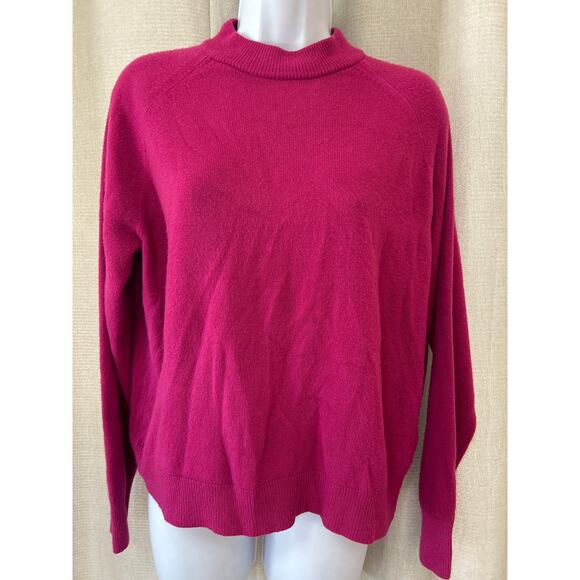 Debbie Morgan Hot Pink Cardigan Sweater Pullover Petite Large - Picture 2 of 6